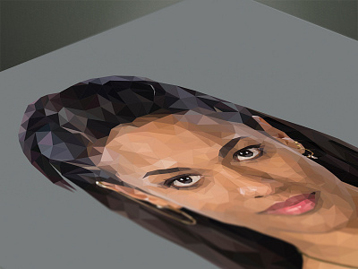 Freema Polygon Portrait face female head illustrator polygon portrait scifi triangle women