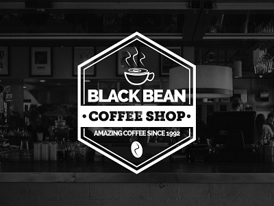 Black Bean Coffee Logo coffee shop illustrator logo vector vector logo