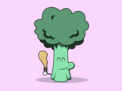 Carnivorous Broccoli character character design design illustration illustrator vector vector art