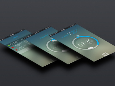 Clock APP mockup application flat ui ux