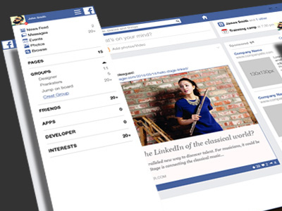 Facebook newsfeed facelift chat social