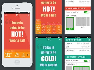 Weather App mockup app mobile ui ux