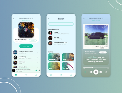 Spotify Redesign app figma figmadesign flat illustrator minimal ui ux web