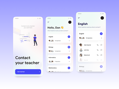 ConTeach app design figma figmadesign flat icon illustration minimal ui ux