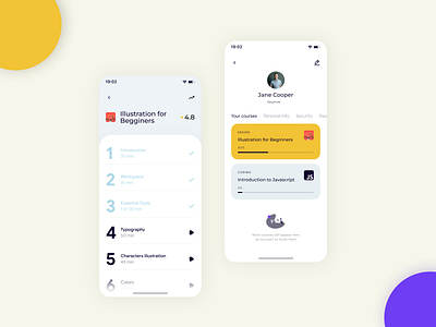 Course App app branding courses design educational figma figmadesign flat illustration typography udemy ui ux