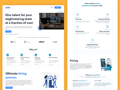 Hiring Company Design design developer figma figmadesign flat hire hr illustration logo ui ux