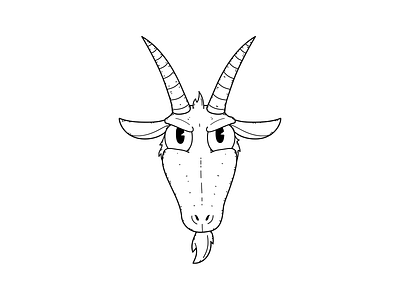 The Goat art blackandwhite cartoon character dark design drawing goat illustration sketch