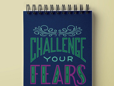 ChallengeFears Notepad 1500x1500 hand lettering handlettering notebook notepad typography