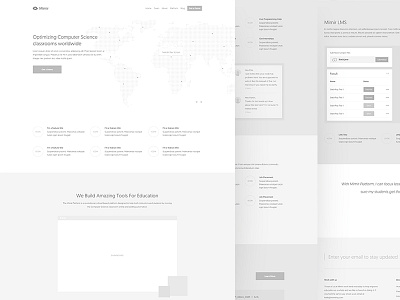 Mimir Wireframe animation coding dashboard design development grey web design website