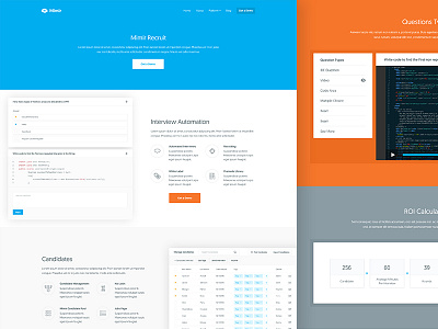 Mimir Recruit Landing chart color dashboard data google graph landing metrics ui website