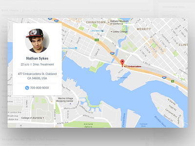 Map Popup UI contact dashboard info map ui ux