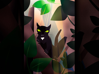 Beware of the cats that look at you like that animals black cat cat cats hunter illustration noise photoshop serious