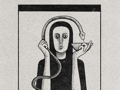 aesculapius design doom illustration logo pray prayer stoner vintage vintage illustration
