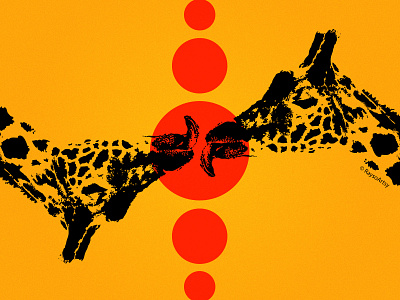 Tamaa - Lust african art black art black artist design giraffe illustration illustrator kiss lust minimal safari sexy vector