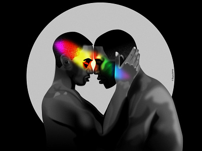 Upendo ni Upendo art black boys dark skin design gay gay pride illustration illustrator lgbtqia love pride rainbow vector