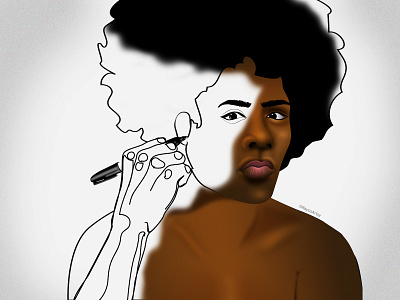 Umba - Create afro art black art black artist black man character design dark skin design drawing drawing self himself illustration illustrator vector