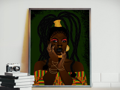 HER african art black black art black artist black girl braids character design dark skin design dribbble illustration illustrator minimal sexy vector voodoo zion