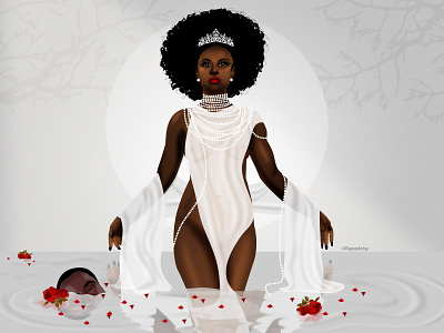 Enchantress african art black art black artist character design dark skin design dribbble fantasy illustration illustrator river rose sexy vector