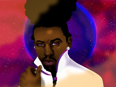 ROJO 3000: BLAIZE V2 art black artist character design comic cosmos dark skin design dribbble fantasy galaxy illustration illustrator nasa scifi space stars storyboard universe vector