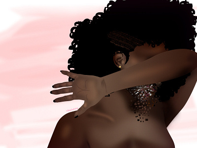 Breaking Down art artist block black artist character design dark dark skin depression design dribbble emo emotion illustration illustrator struggle vector