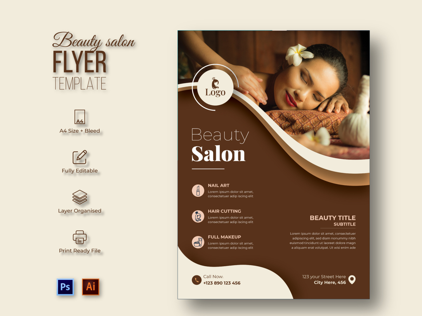 Beauty Spa Salon Flyer Brochure Template Design by Joy Graphic on Dribbble