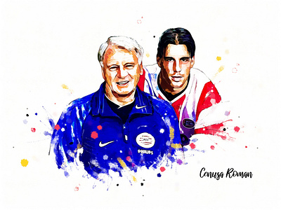 Robson and Ruud VN football illustration