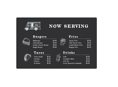 Chalkboard Food Truck Menu - CodePenChallenge chalkboard chalkboard menu chalkboardmenu codepen codepenchallenge css design food truck menu foodtruck foodtruckmenu html typography ui uichallenge uidesign