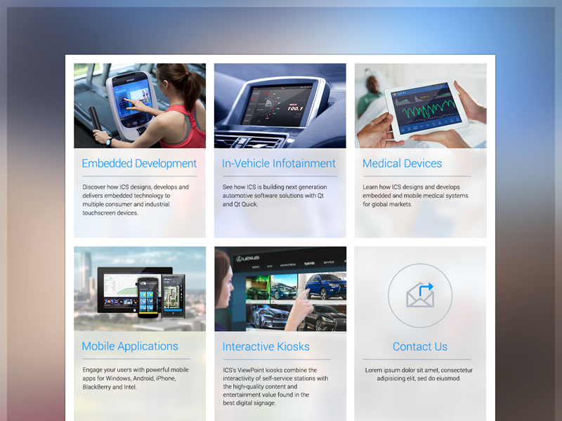 Grid / Tile Design ui flat ux web design grid tiles website