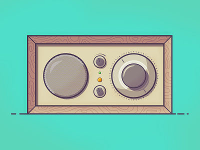 Tivoli Radio dial illustration music radio speaker tivoli wood