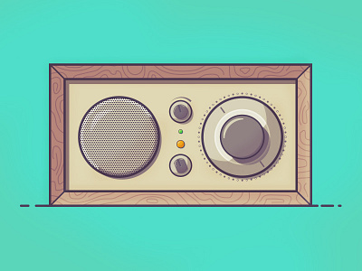 Tivoli Radio dial illustration music radio speaker tivoli wood