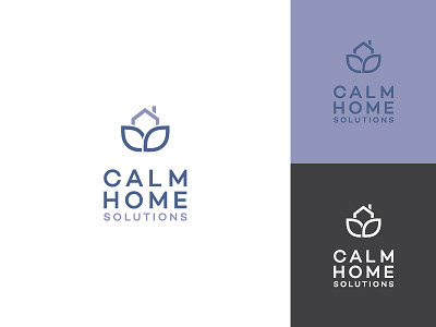 Calm Home Solutions brand calm cleaning home identity logo organization service