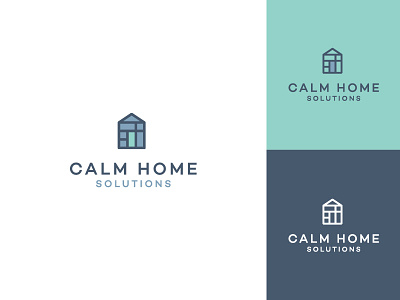 Calm Home Solutions brand calm cleaning home identity logo organization service