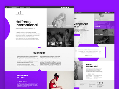 Hoffman Web Concept agency development center homepage model modeling modeling agency web design website