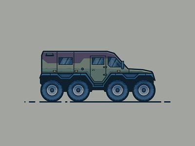 Shaman ATV 8 wheeler adventure atv illustration line illustration shaman survival vehicle wheels