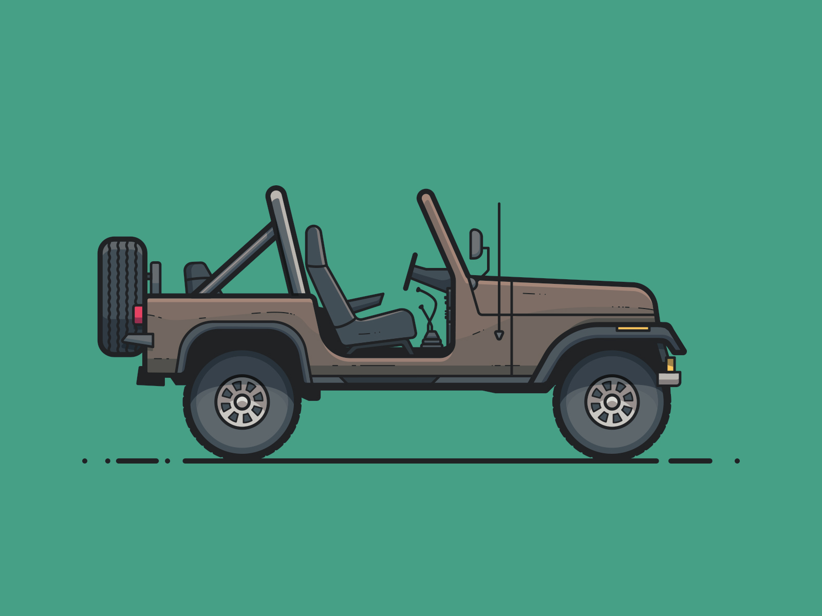 Macgyver's Jeep by Todd Zlab on Dribbble