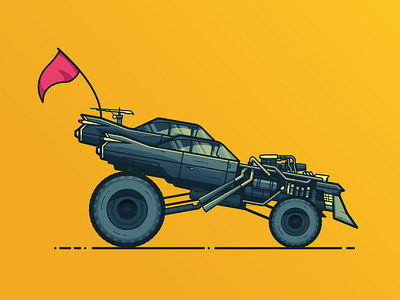 Mad Max Gigahorse flag gigahorse illustration mad max post apocalypse tires vehcile