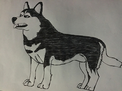 Inktober 2019 - Husky husky inktober inktober2019 inktober2019husky traditional2d