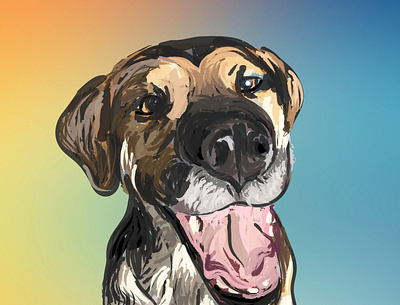 Walter Illustration digital art digital design digital illustration digital painting dog illustration illustrator illustrator art illustrator design pet portrait