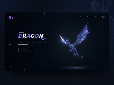 DragonFire (Landing Page) design ui ux