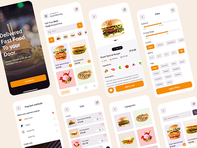 Food Delivery App app design design ui ux