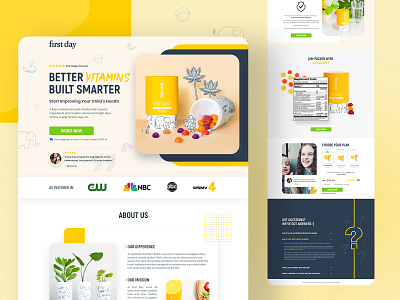 First Day Landing Page design landingpage ui ux ux website design