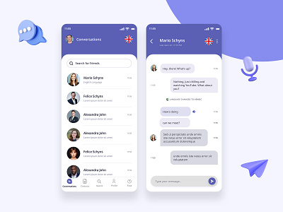 Chat App UI app design chat app design ui ui ux