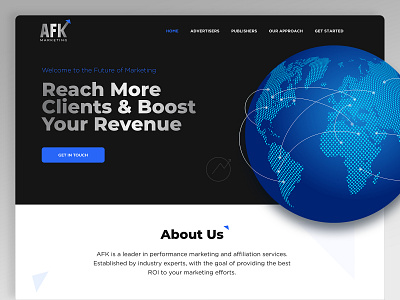 AFK Marketing Website design landingpage marketing ui ux website
