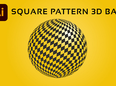 Square Pattern 3D Ball | Tutorial 3d adobe illustrator balls branding design graphic design logo pattern tutorials vector