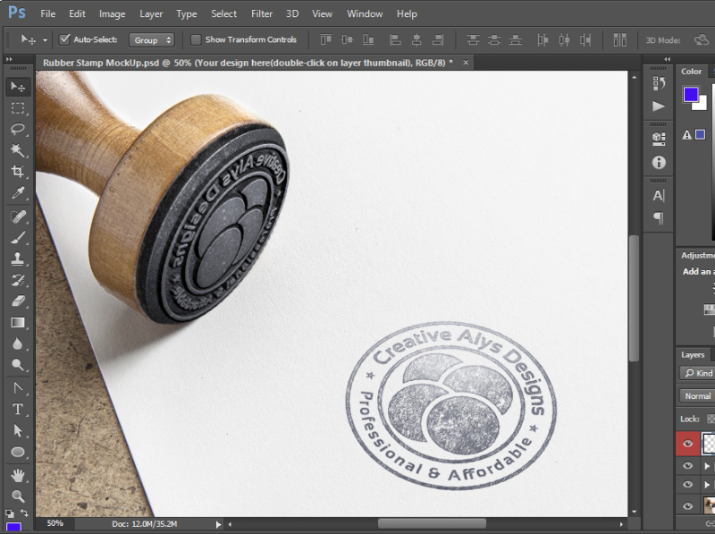 Rubber Stamp Logo Mockup by Graphicsfuel on Dribbble