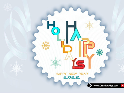 Happy Holidays & New Year 2022 design free vector graphic design happy holidays happy new year new year new year 2022 vector vector artwork