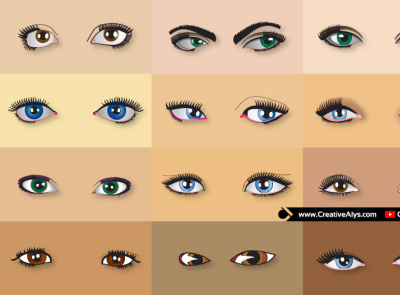 Human Eyes Vector Collection adobe illustrator design eyes eyes collection graphic design human eyes vector vector collection vector eyes