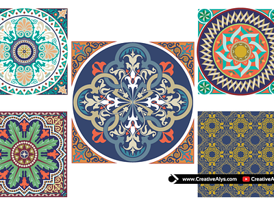 5 Vector Tile Designs For Free design graphic design patterns tiles vector vector tiles