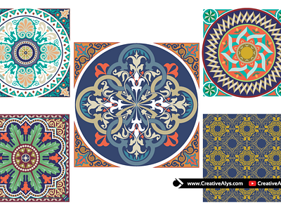 5 Vector Tile Designs For Free design graphic design patterns tiles vector vector tiles