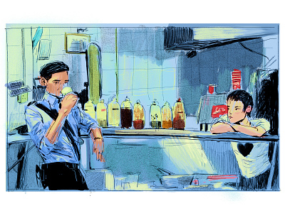 Chungking Express chungking express drawing faye wong film illustration lineart movies photoshop wong kar wai